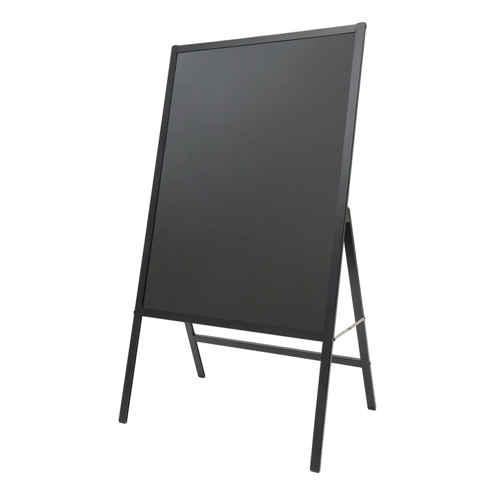 Tabla de mesaj LED, suport robust, display creativ, negru, 60x80cm, 120cm inaltime