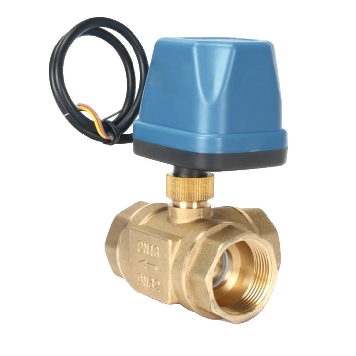 Elektromos szelep, 6W, G1-1/4, sárgaréz, meleg- és hidegvíz szabályozás