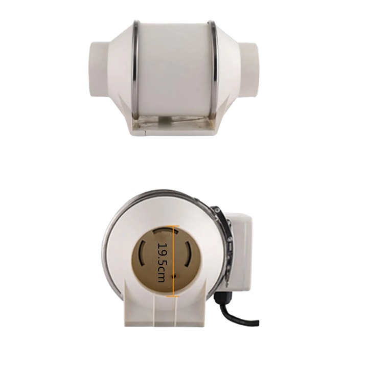 Ventilator de tub, circulatie eficienta a aerului, functionare silentioasa, 23x31cm