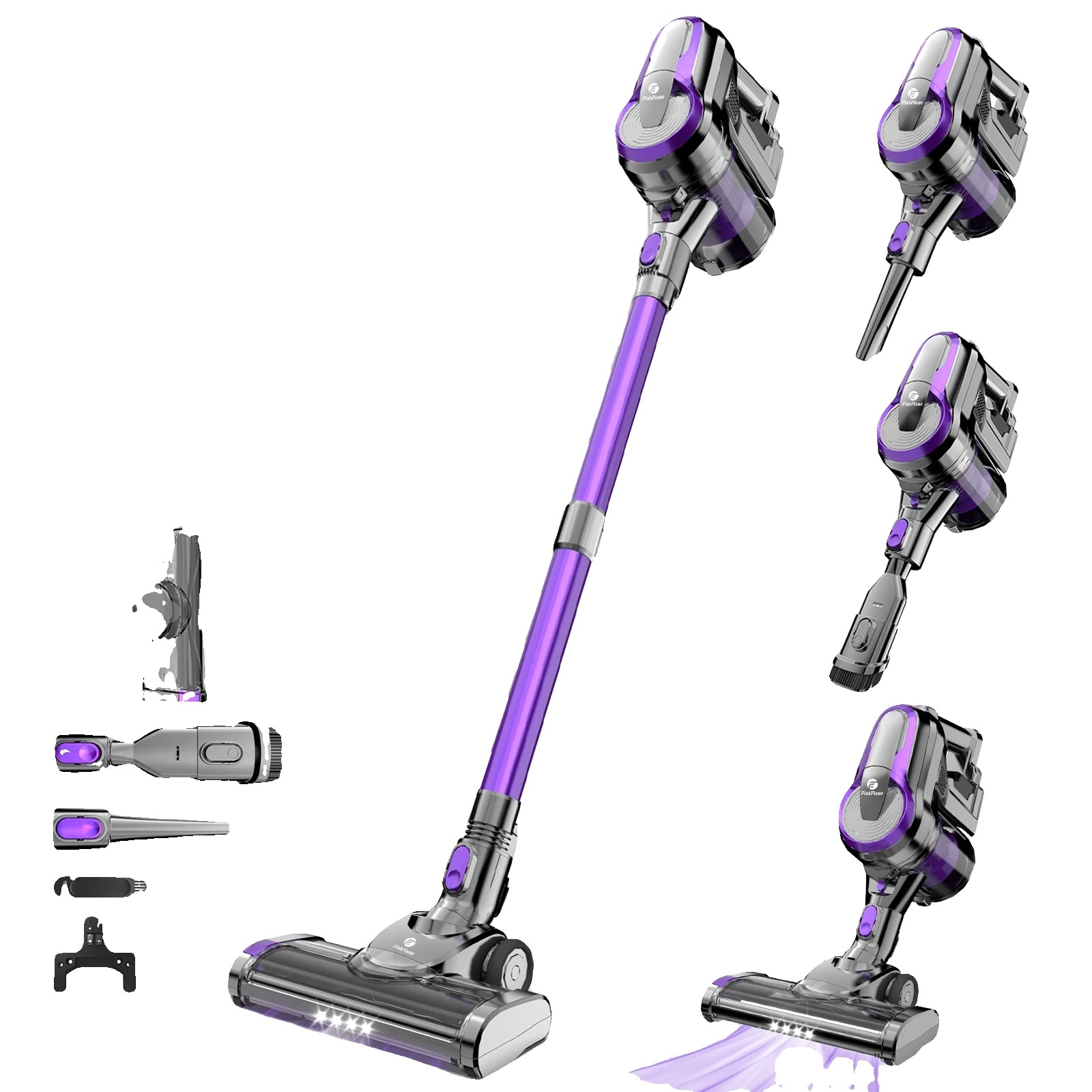 Aspirator fara fir, putere mare de aspiratie, filtrare avansata, violet, 1.1L, sub 2kg