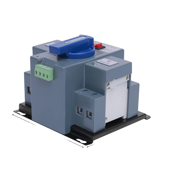 Automatikus kapcsoló, 63A, gyorsváltó, kék, 128x122mm