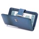 Portofel dama Jennifer Jones, albastru, piele naturala, 17x8.5x3cm, cu protectie RFID, set cu cutie eleganta