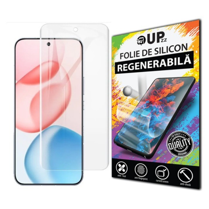 Folie Silicon Upzz Max, Compatibila Cu Honor 400 Pro, Regenerabila, Case Friendly