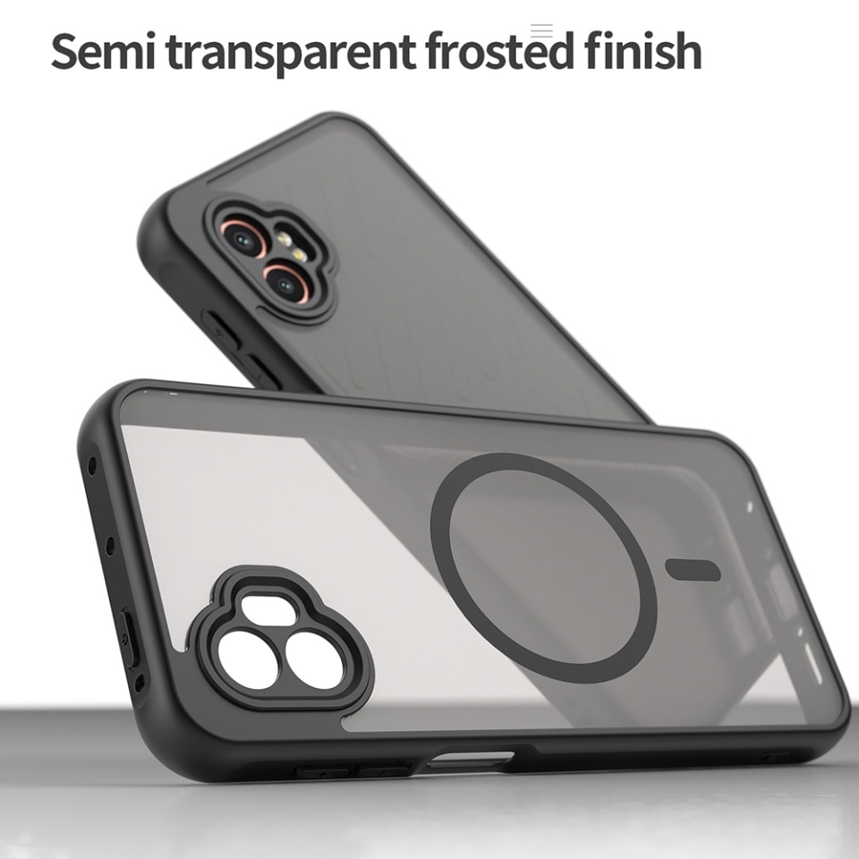 Husa pentru Samsung Galaxy Xcover7 Pro, SKYDDAR INNOVATION, HaloFrost MagSafe II, Antisoc, set cu sticker, Negru