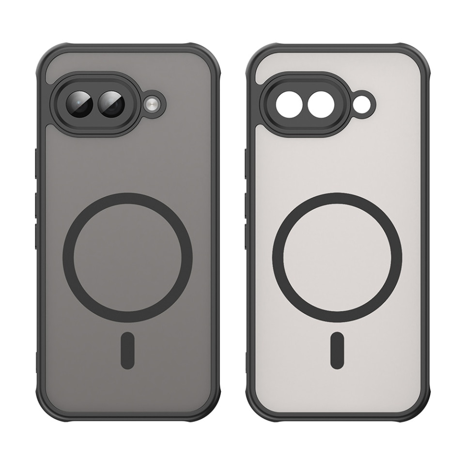 Husa pentru Google Pixel 9a, SKYDDAR INNOVATION, HaloFrost MagSafe II, Antisoc, set cu sticker, Negru