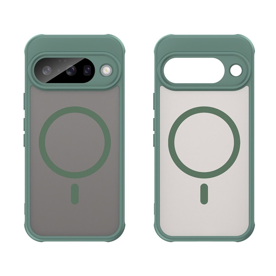 Husa pentru Google Pixel 10 Pro, SKYDDAR INNOVATION, HaloFrost MagSafe II, Antisoc, set cu sticker, Verde