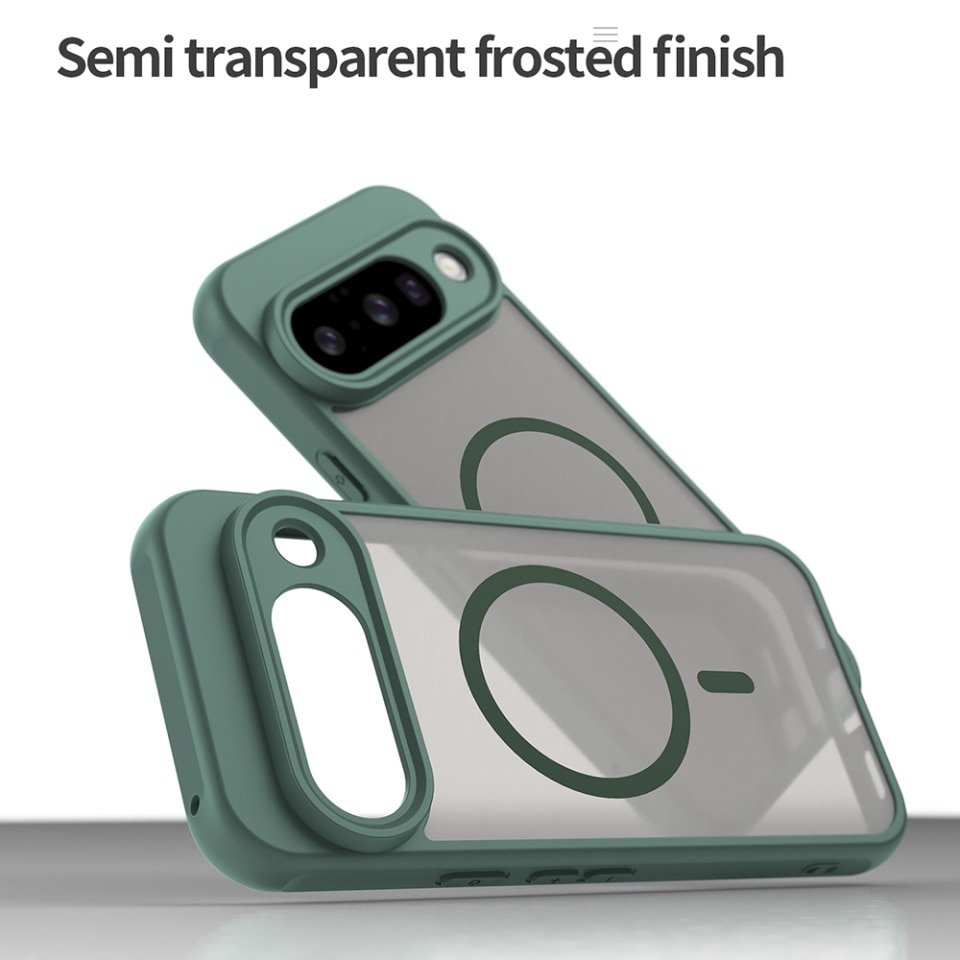Husa pentru Google Pixel 10 Pro, SKYDDAR INNOVATION, HaloFrost MagSafe II, Antisoc, set cu sticker, Verde