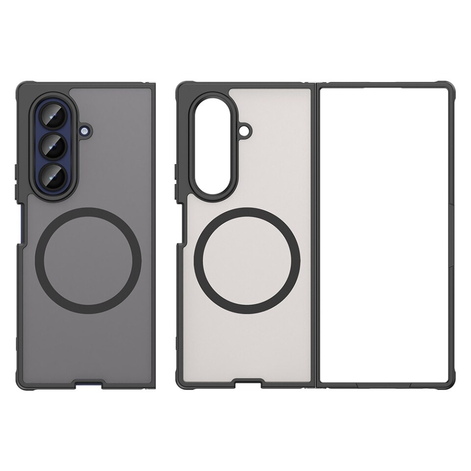 Husa pentru Samsung Galaxy Z Fold7, SKYDDAR INNOVATION, HaloFrost MagSafe II, Antisoc, set cu sticker, Negru
