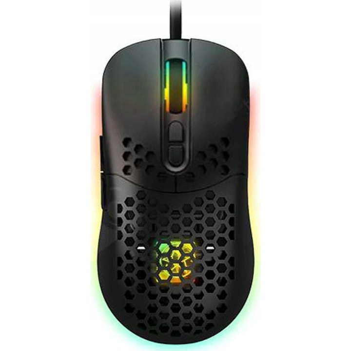 Maus pentru gaming GoHigher HEXA J900, ultrausoara, RGB, neagra, 130x67x38mm, set complet