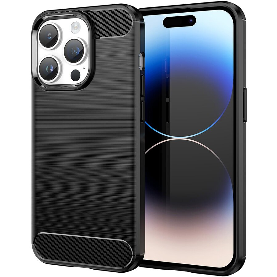 Husa pentru Google Pixel 8 - Techsuit Carbon Silicone - Black