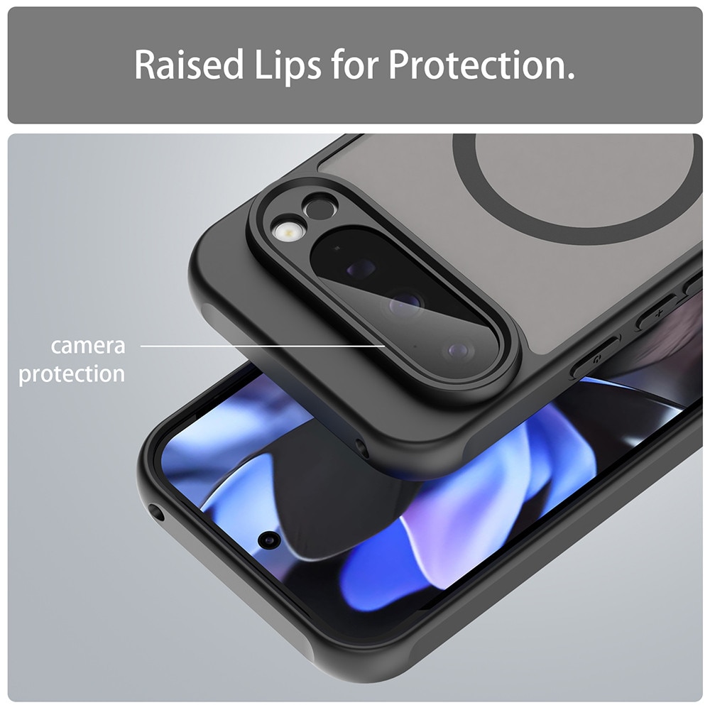 Husă pentru telefon, HaloFrost II, Black, compatibilă MagSafe, protecție avansată, Google Pixel 9 Pro