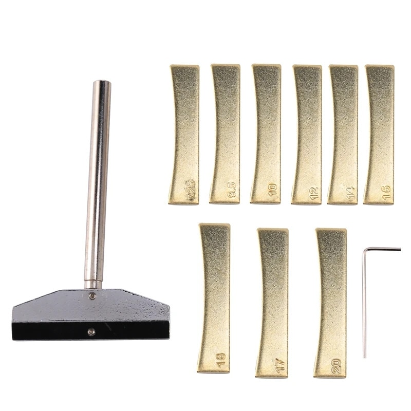 Kit reparatie chitara electrica ISSNW, inserturi si etansator pentru presare frete, aliaj auriu - imagine principala