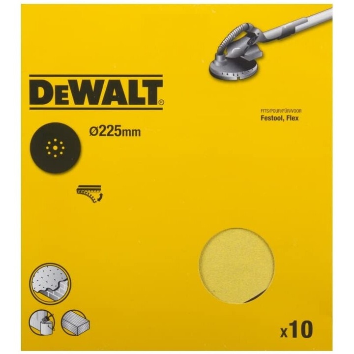 Disc de șlefuit DeWALT DT3164, granulație K60, 225mm