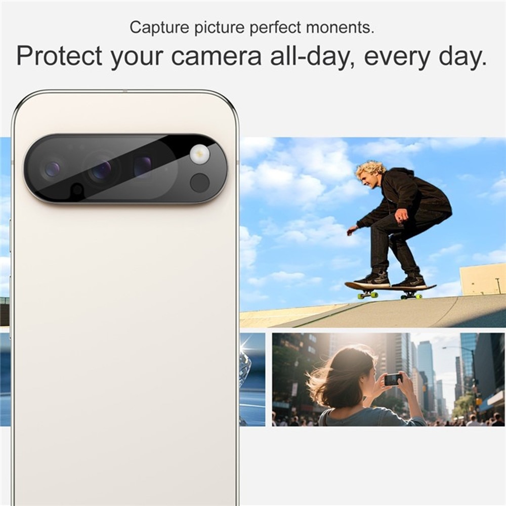 Folie de protectie camera pentru Google Pixel 10 Pro XL din sticla securizata Full Cover Rezistenta 9H Anti-Zgarieturi montare usoara - Negru