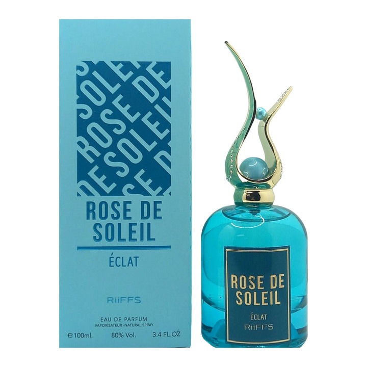 Női parfüm szett, Riiffs, Rose De Soleil Eclat, 100 ml 2 ml-es mintával