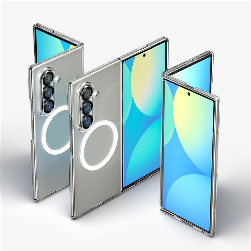 Carcasa Spigen Air Skin cu MagSafe, compatibila cu Samsung Galaxy Z Fold 7, Alb / Transparent