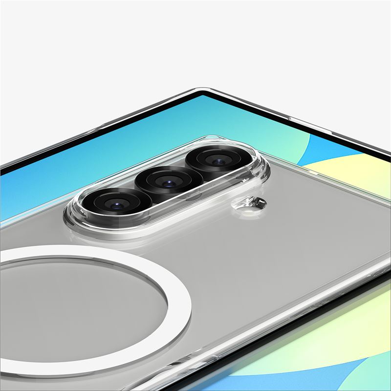 Carcasa Spigen Air Skin cu MagSafe, compatibila cu Samsung Galaxy Z Fold 7, Alb / Transparent