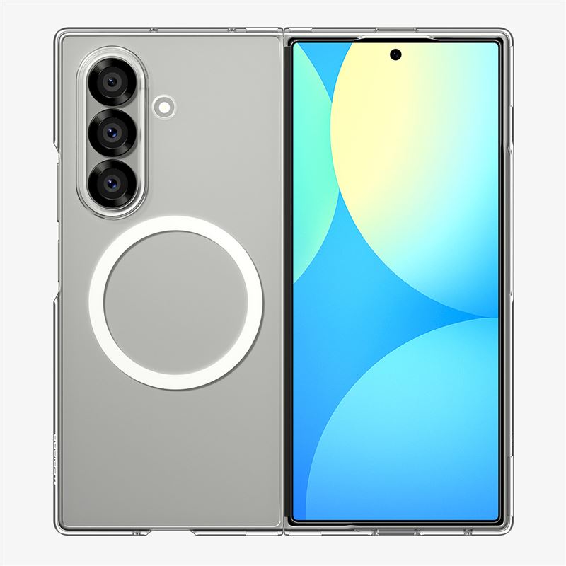 Carcasa Spigen Air Skin cu MagSafe, compatibila cu Samsung Galaxy Z Fold 7, Alb / Transparent