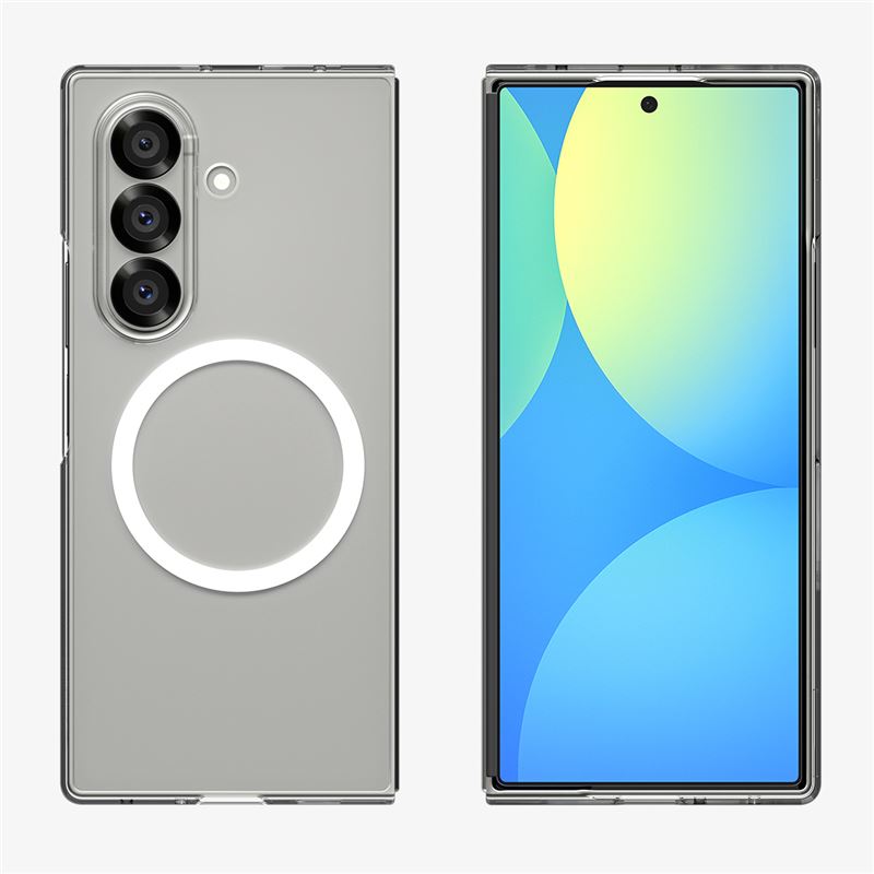 Carcasa Spigen Air Skin cu MagSafe, compatibila cu Samsung Galaxy Z Fold 7, Alb / Transparent
