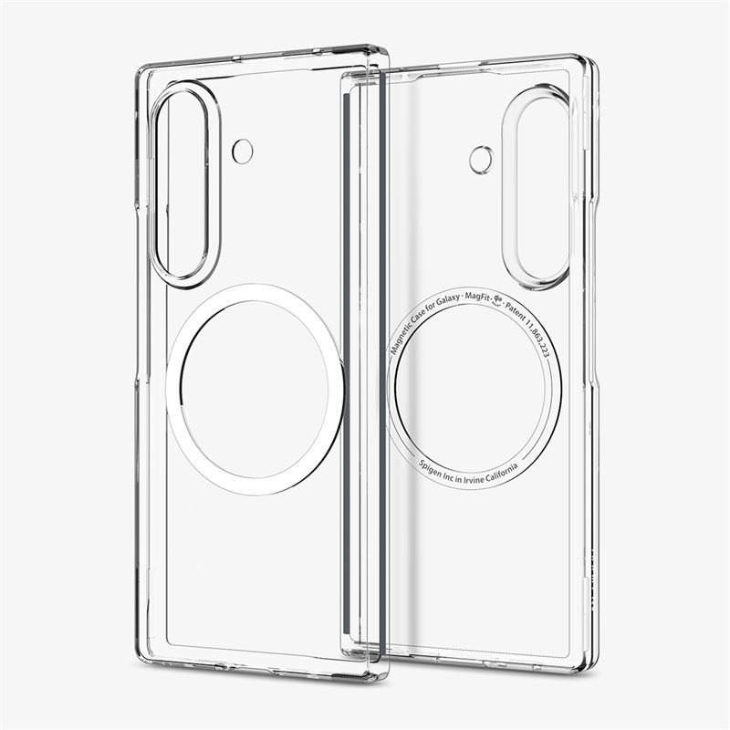 Carcasa Spigen Air Skin cu MagSafe, compatibila cu Samsung Galaxy Z Fold 7, Alb / Transparent