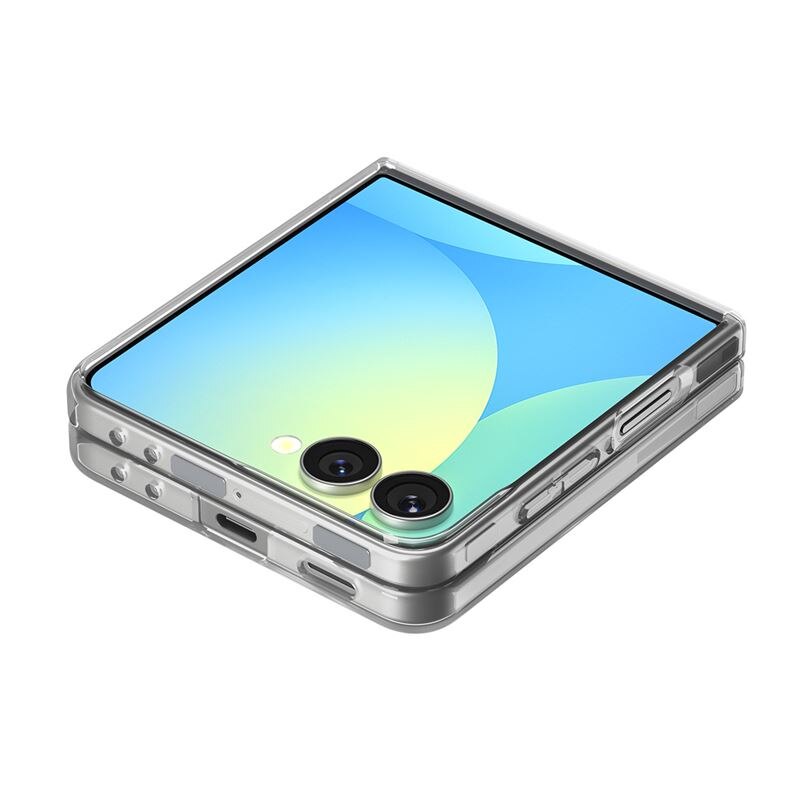 Carcasa Spigen Air Skin cu MagSafe, compatibila cu Samsung Galaxy Z Flip 7, Alb / Transparent