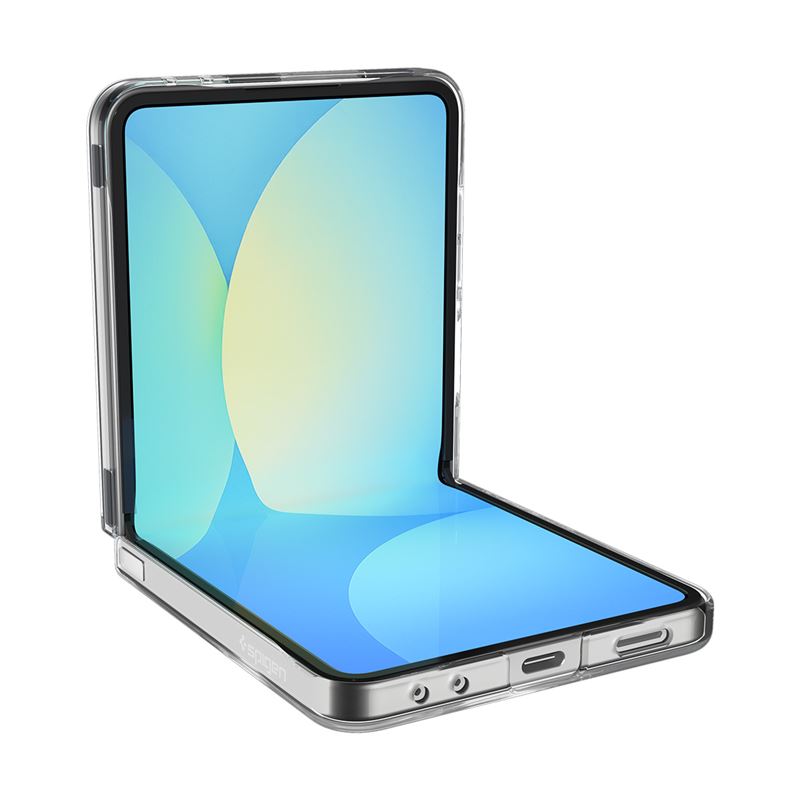 Carcasa Spigen Air Skin cu MagSafe, compatibila cu Samsung Galaxy Z Flip 7, Alb / Transparent