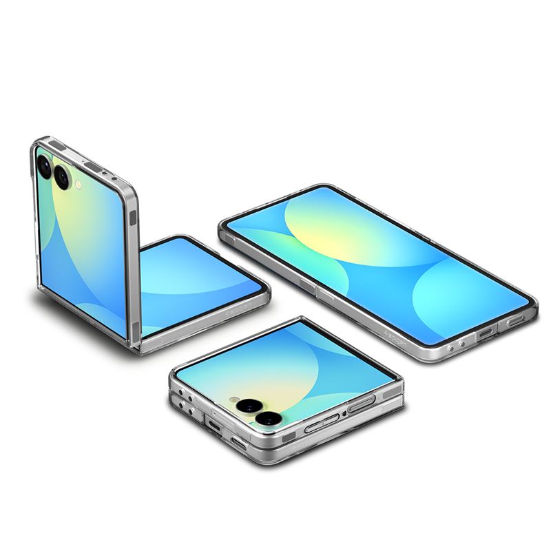 Carcasa Spigen Air Skin cu MagSafe, compatibila cu Samsung Galaxy Z Flip 7, Alb / Transparent