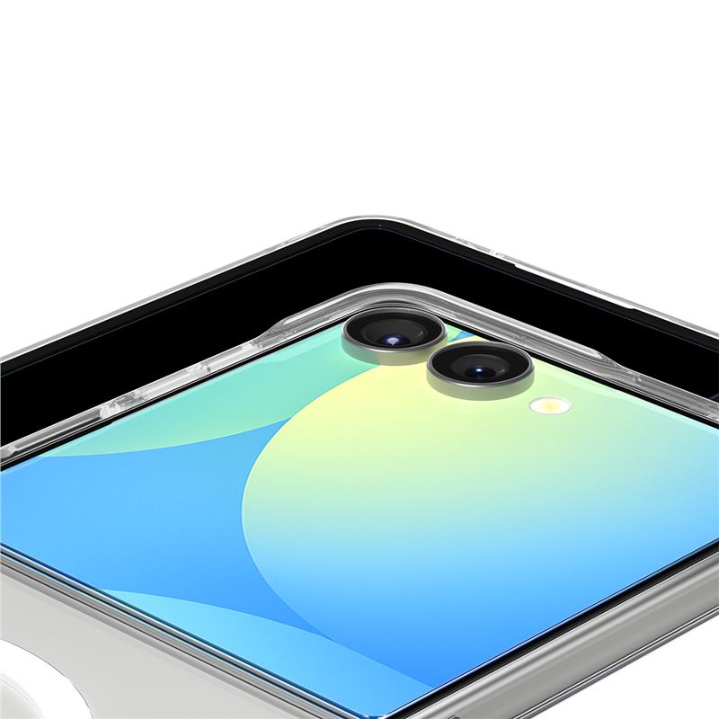 Carcasa Spigen Air Skin cu MagSafe, compatibila cu Samsung Galaxy Z Flip 7, Alb / Transparent