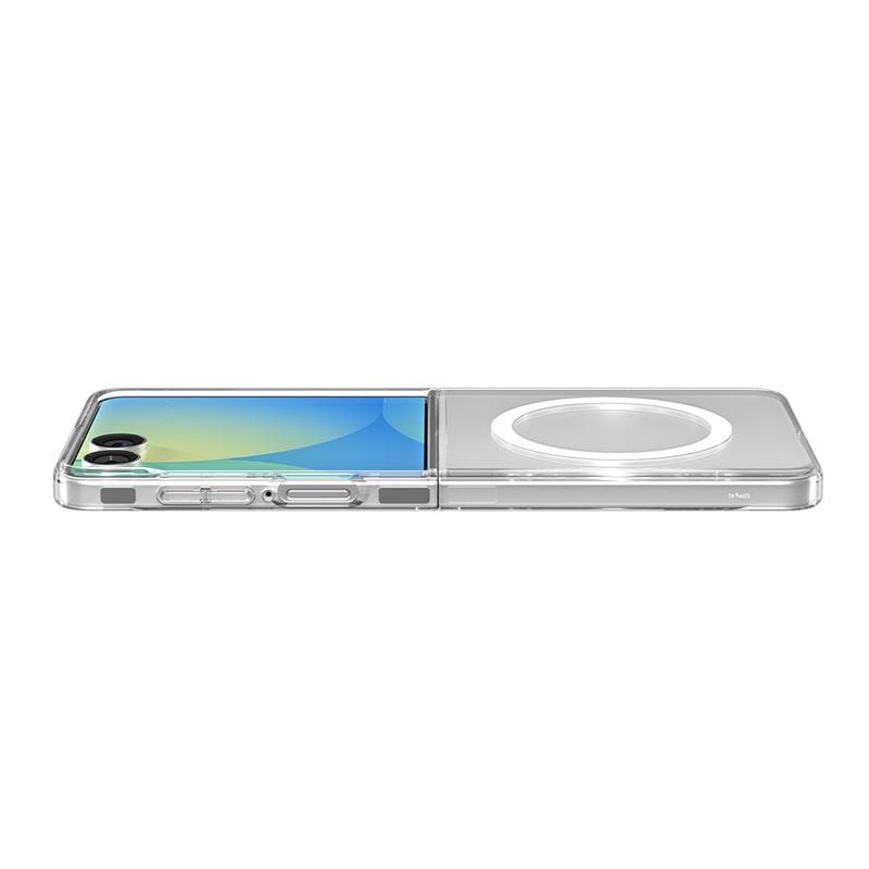 Carcasa Spigen Air Skin cu MagSafe, compatibila cu Samsung Galaxy Z Flip 7, Alb / Transparent