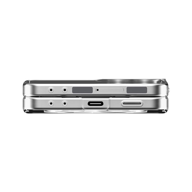 Carcasa Spigen Air Skin cu MagSafe, compatibila cu Samsung Galaxy Z Flip 7, Alb / Transparent