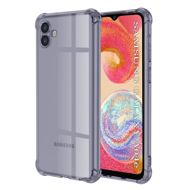 Husa pentru Samsung Galaxy A04e, din TPU, Danex, Culoare Fumuriu