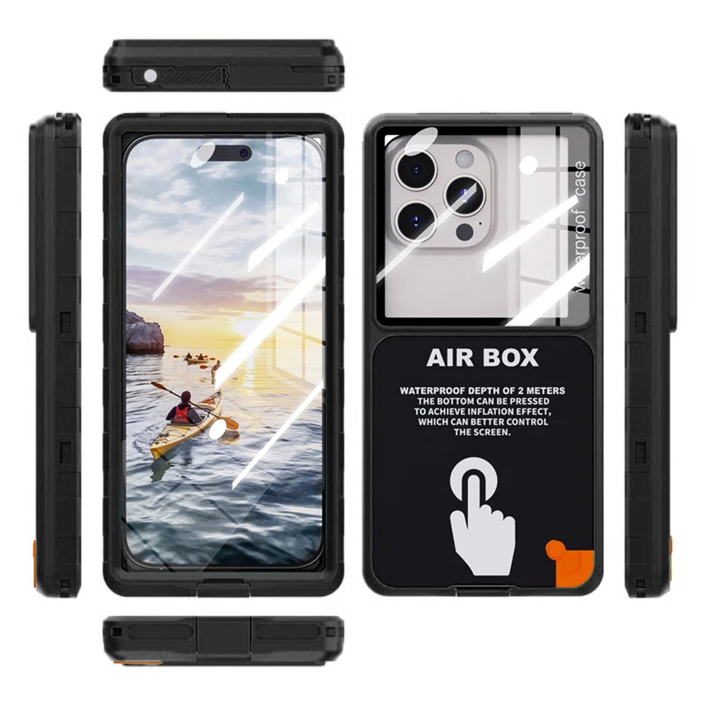 Husa pentru telefon universal (grosime max. 15mm) - ShellBox AirBox Waterproof IP68 Case (max. 6.9 inch) - Black