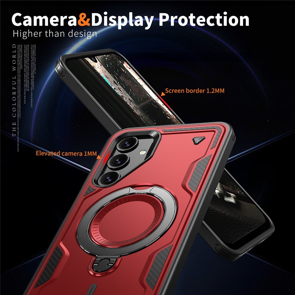 Husa military armour cu inel metalic, ALC MOBILE, compatibila cu Samsung Galaxy A05s, Rosu