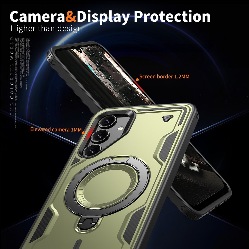 Husa military armour cu inel metalic, ALC MOBILE, compatibila cu Samsung Galaxy A26, Verde
