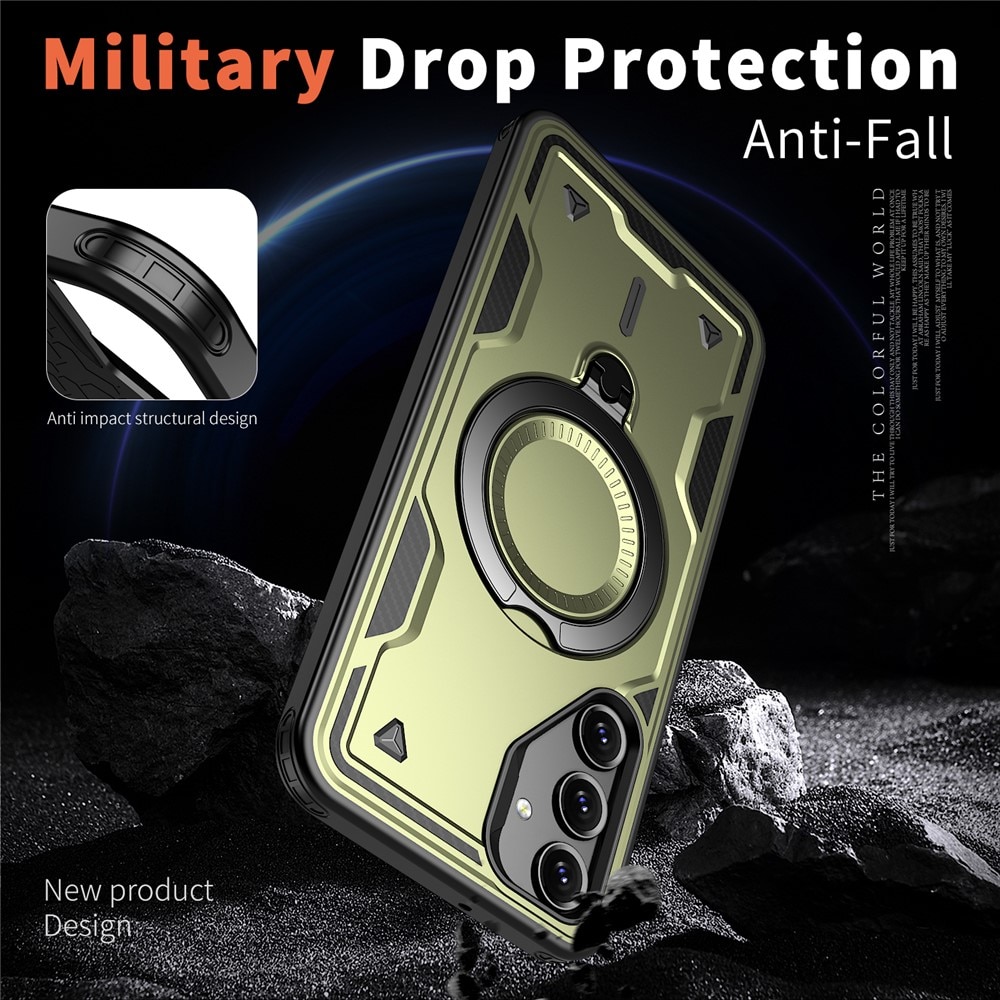 Husa military armour cu inel metalic, ALC MOBILE, compatibila cu Samsung Galaxy A26, Verde