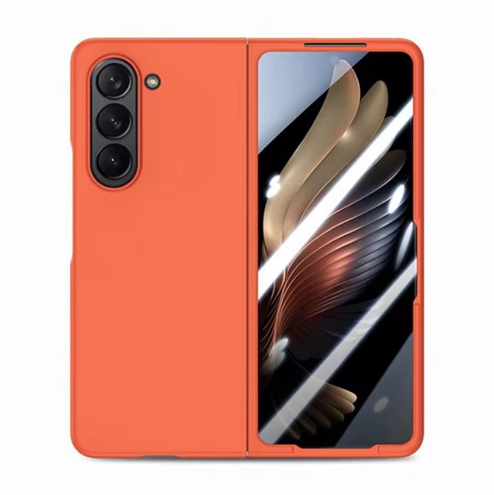 Husa de Protectie Antisoc pentru Samsung Galaxy Z Fold7, Protectie pentru Ecran, Portocaliu