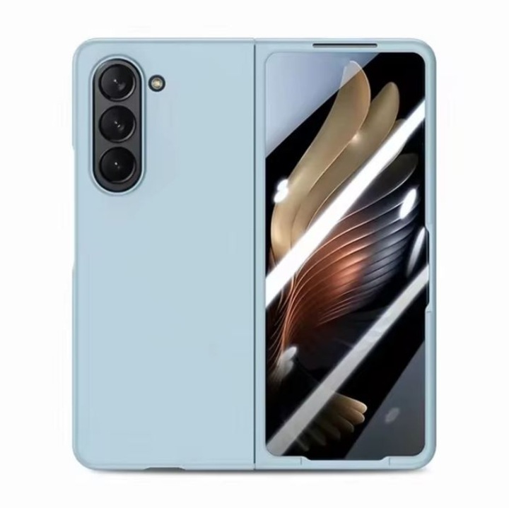 Husa de Protectie Antisoc pentru Samsung Galaxy Z Fold7, Protectie pentru Ecran, Albastru deschis