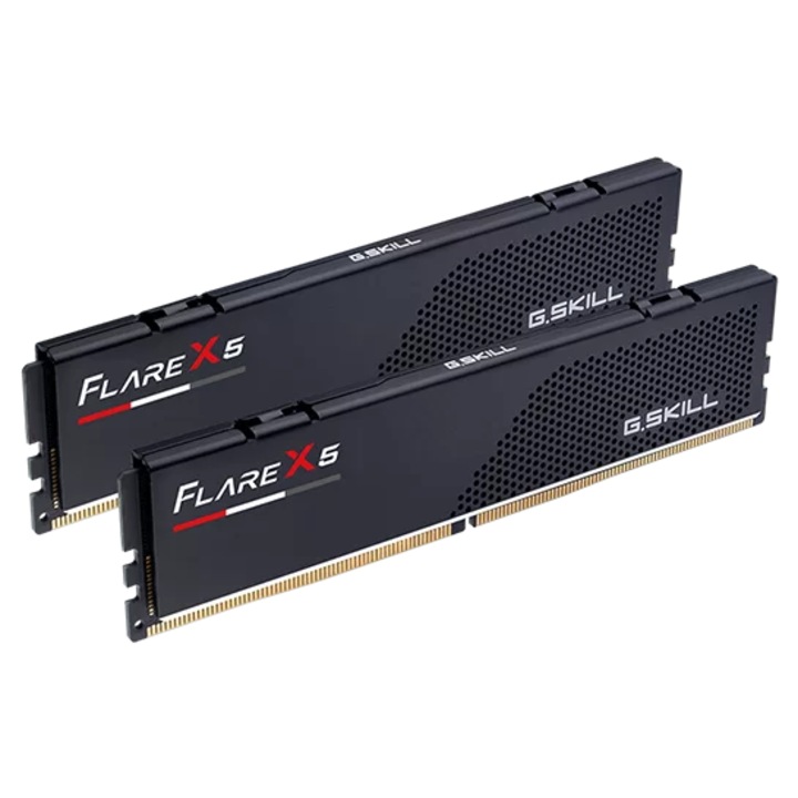 メモリー G.Skill DDR5-6000 RAM32GB(2x16GB) Memorie RAM G.Skill 32GB DDR5 6000MHz Kit 2x16GB RGB Negru