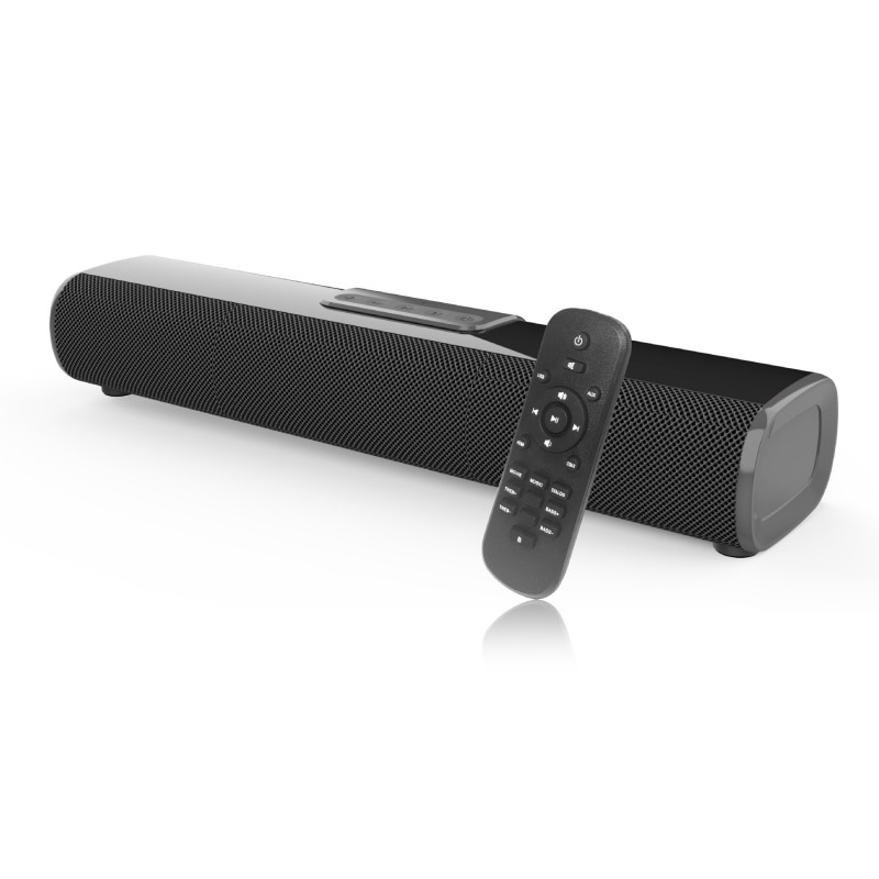 Soundbar, subwoofer, Bluetooth 5.0, putere 30W, difuzoare cu diafragma dubla, mod EQ integrat, calitate audio HD, USB, AUX, HDMI, DC IN, port optic, telecomanda cu infrarosu, 40,3 cm, negru