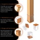 Комплект от 4 протектора за крака на столове/мебели, NEXTLY, против надраскване, прозрачни/кафяви, 3,5x3,5 см