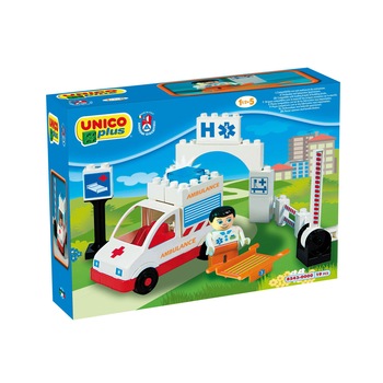 Set constructie Unico Plus Ambulanta si doctor Set constructie Unico Plus Ambulanta si doctor