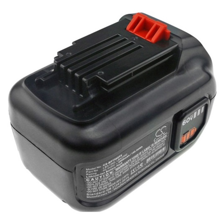 Cameron sino li-ion akkumulátor, 60.0v/2500mAh, black & decker lbx1560 kompatibilis, gyártói csomagolás
