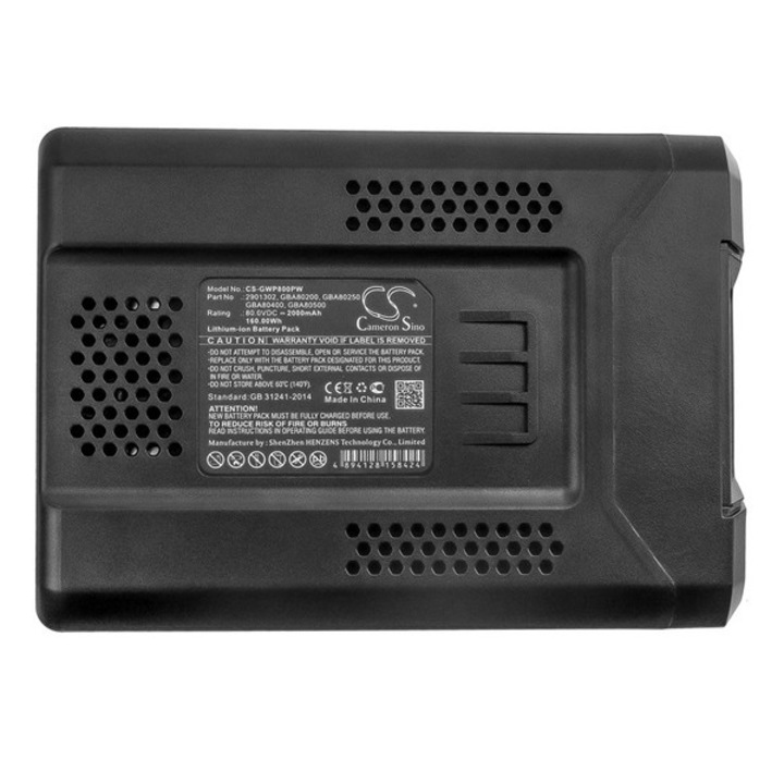 Cameron sino li-ion akkumulátor, 80.0v/2000mAh, greenworks 2901302 kompatibilis, gyártói csomagolás