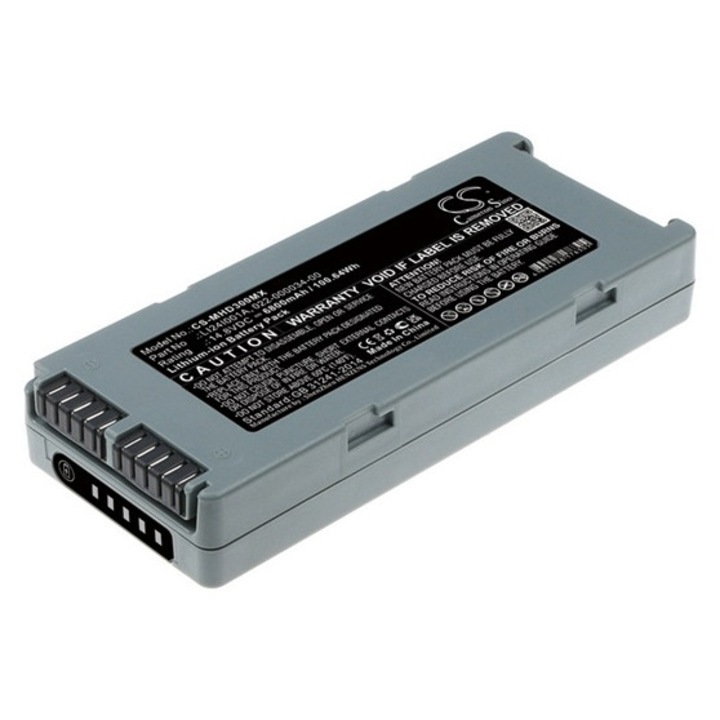 Cameron sino li-ion akkumulátor, 14.8v/6800mAh, mindray 022-000034-00 kompatibilis szürke, gyártói csomagolás