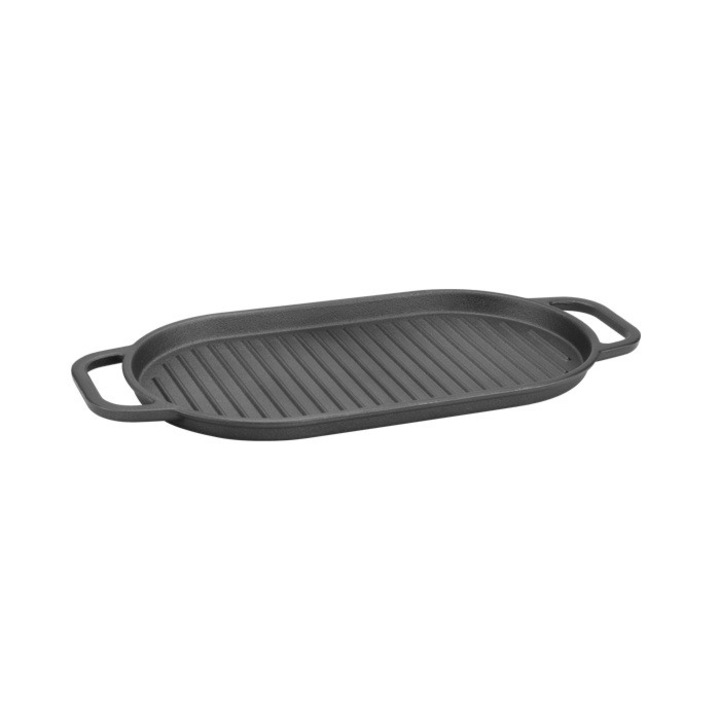 Tava grill ovala striata din fonta Raki, 30x17xh1, 7cm