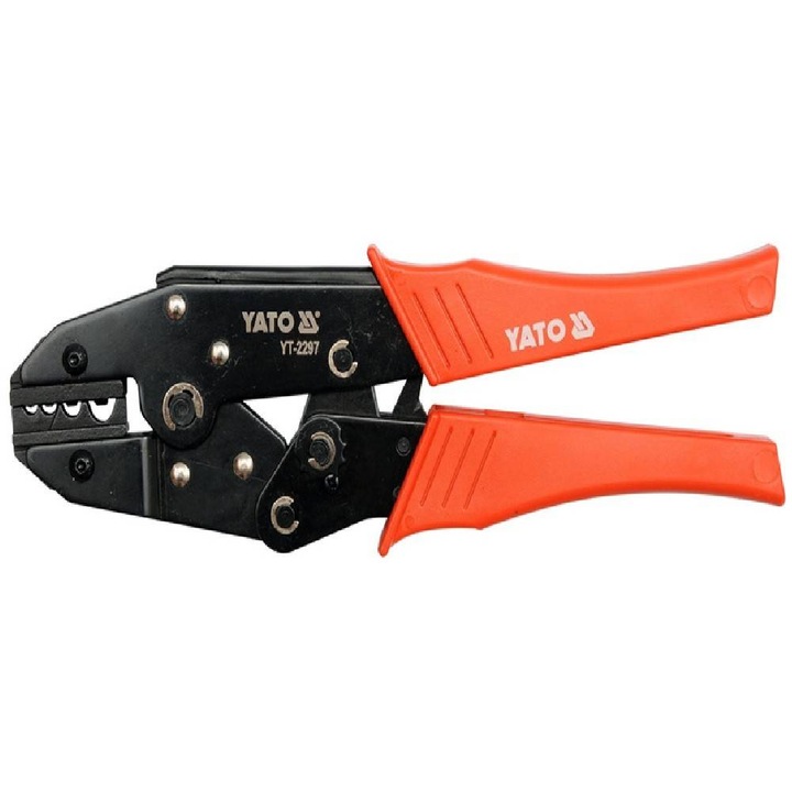 Cleste sertizare Yato, conectori 1.5-10mm2, otel, portocaliu/negru