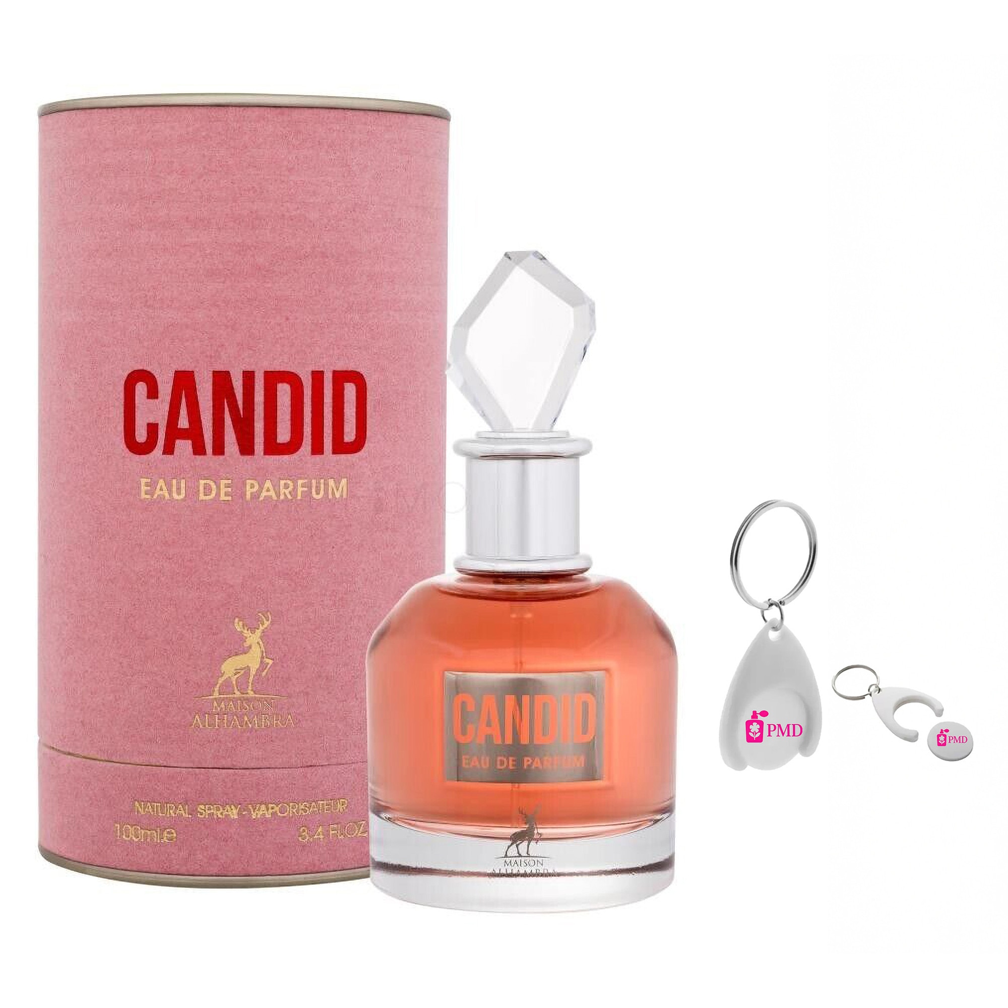 Set Apa de Parfum Candid, Maison Alhambra, Femei, 100ml, cu Breloc