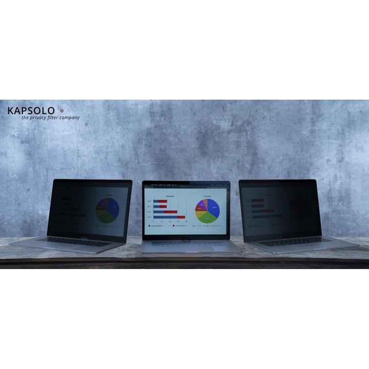 Filtru de confidentialitate Kapsolo, 29,5 cm (11,6"), 16:9, 3H