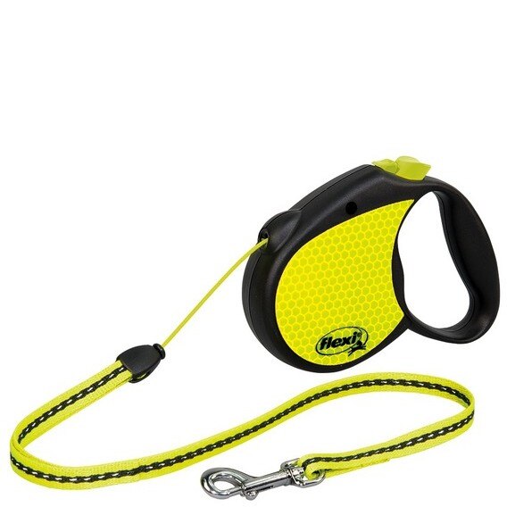 Lesa Flexi, Neon, M, 5m, Negru/Neon 20924