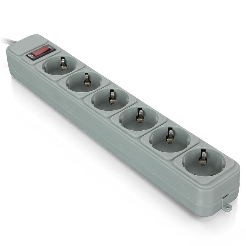 Priza cu protectie - prelungitor 6 prize, 3m, Gembird SPG6-B-10C